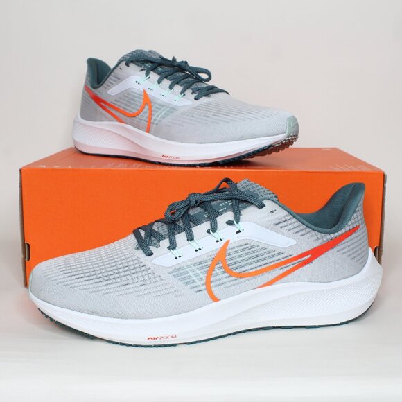Nike Air Zoom Pegasus 39 Running Shoes Pure Platinum/Orange Men's Size 11 New
